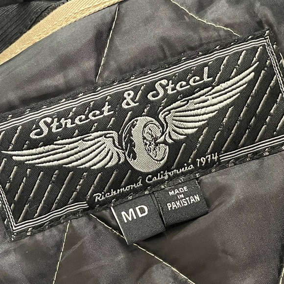 Men's Classic Black Motorcycle Jacket - Picture 5 of 5